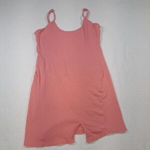 SHEIN Pink Ribbed Sleeveless Pajama